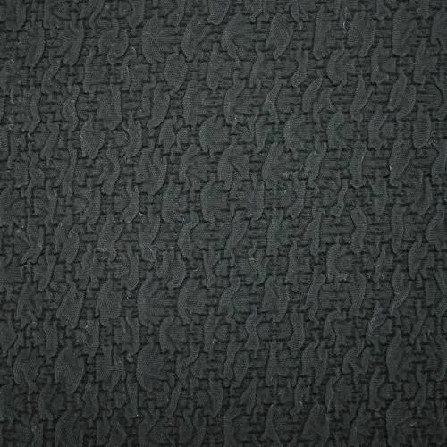 1 1/2 YD PC-Black Texture Matelasse Jacketing Fabric