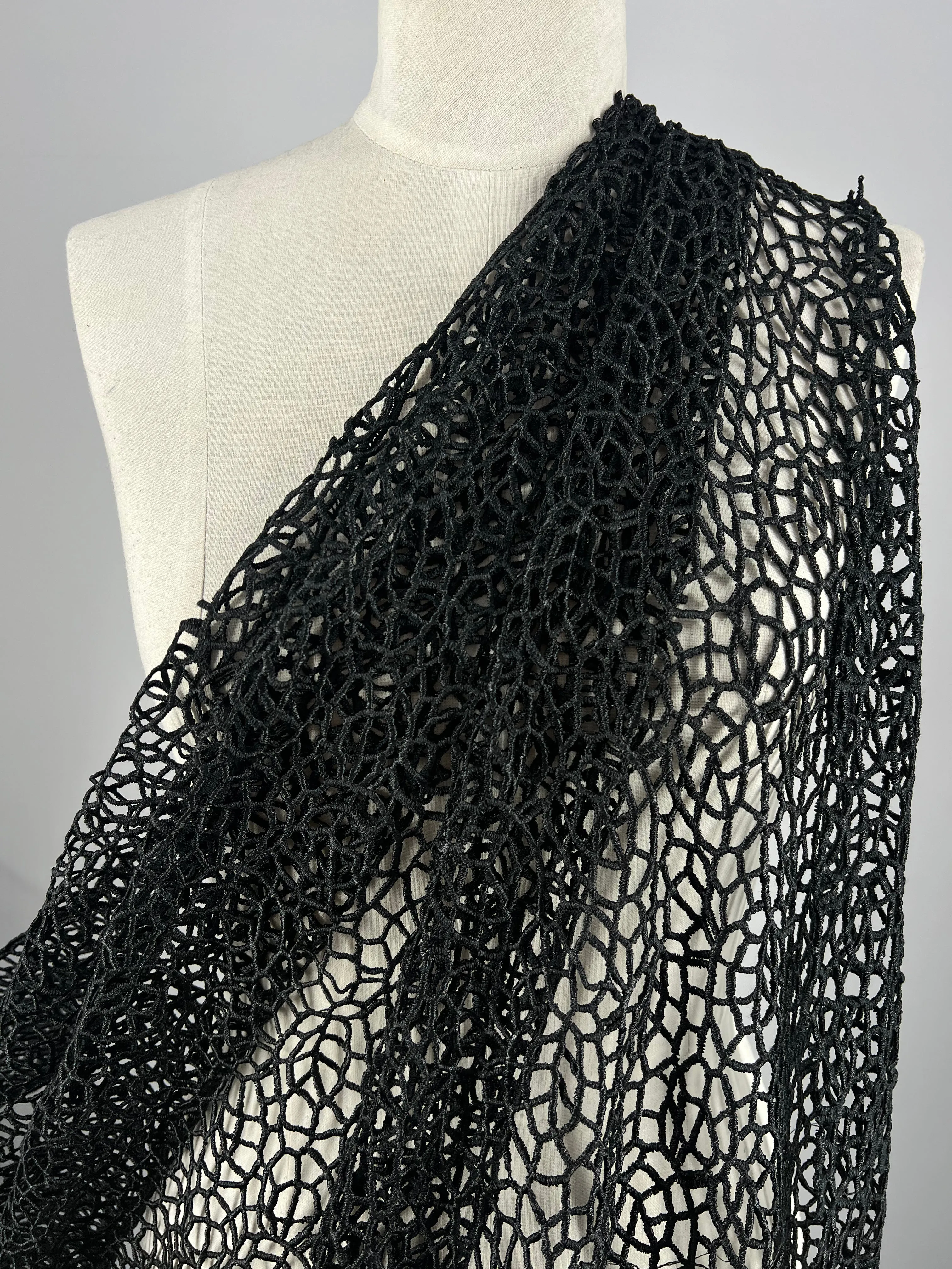 Anglaise Lace - Black - 125cm