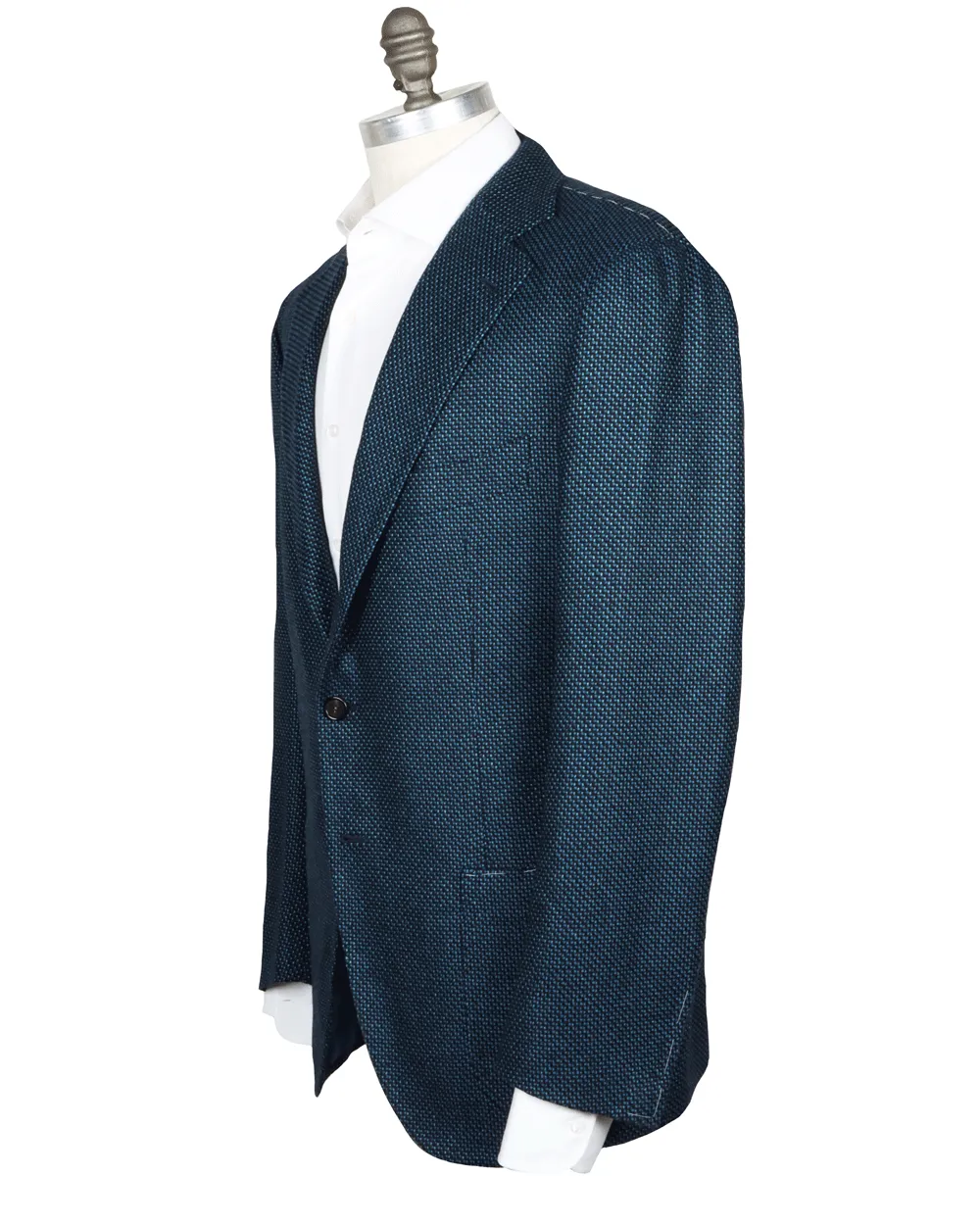 Aqua and Black Textured Sportcoat