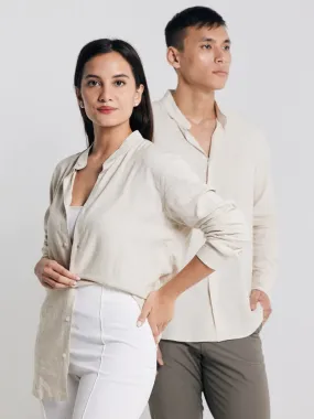 BAMBOO LINEN SHIRT | MANDARIN COLLAR (UNISEX)