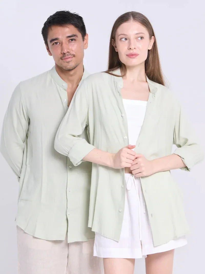 BAMBOO LINEN SHIRT | MANDARIN COLLAR (UNISEX)