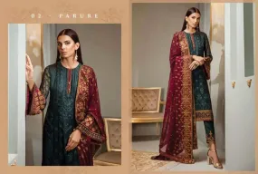 Baroque Chiffon Dresses - Embroidered Chiffon Dupatta - Replica - Unstitched