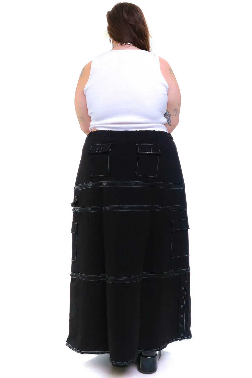 Black Carmen 5-in-1 Convertible Cargo Skirt