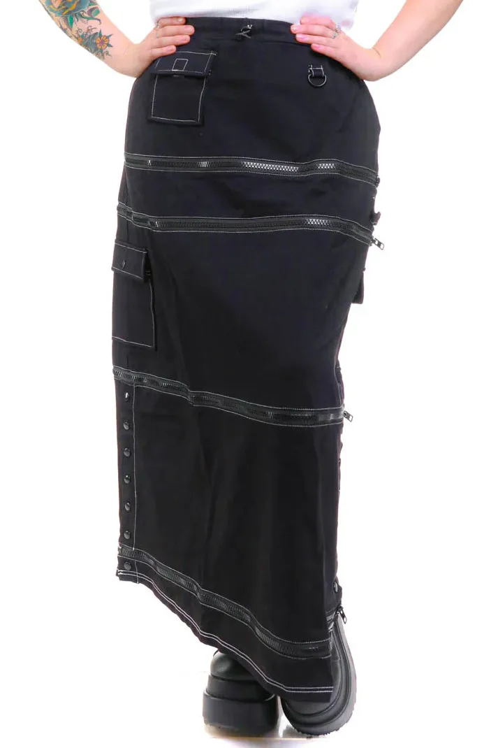 Black Carmen 5-in-1 Convertible Cargo Skirt