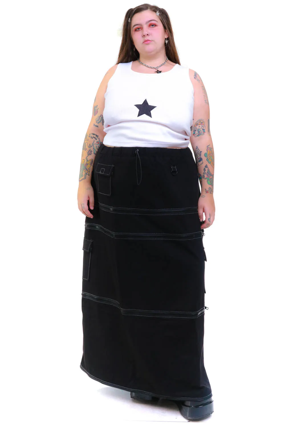 Black Carmen 5-in-1 Convertible Cargo Skirt