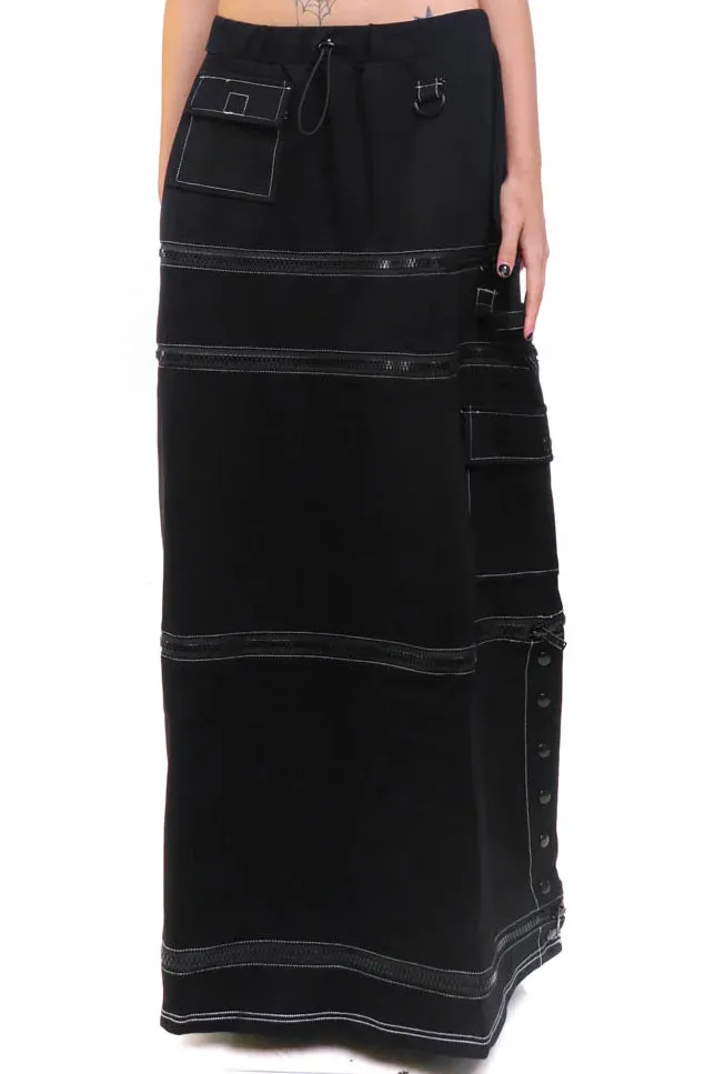 Black Carmen 5-in-1 Convertible Cargo Skirt