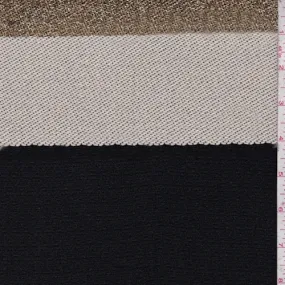 Black/Gold/Beige Stripe Boucle Jacketing Fabric