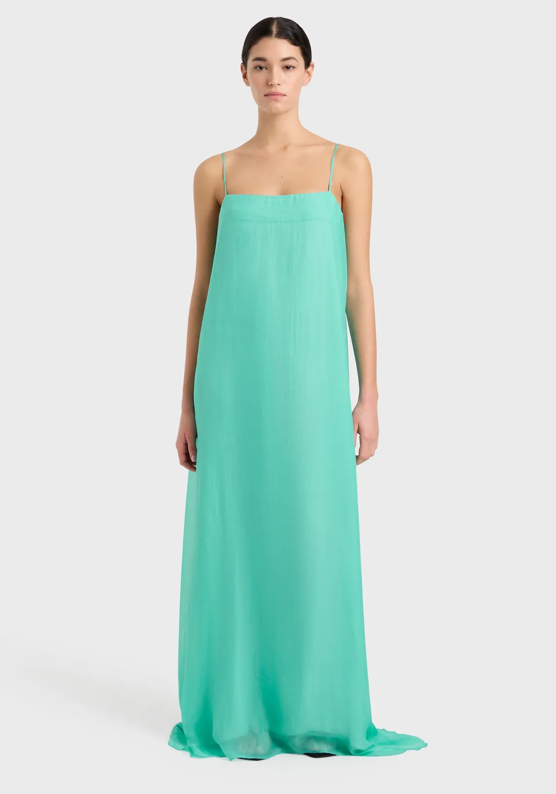 CAPRI ROULEAU MAXI DRESS AQUA