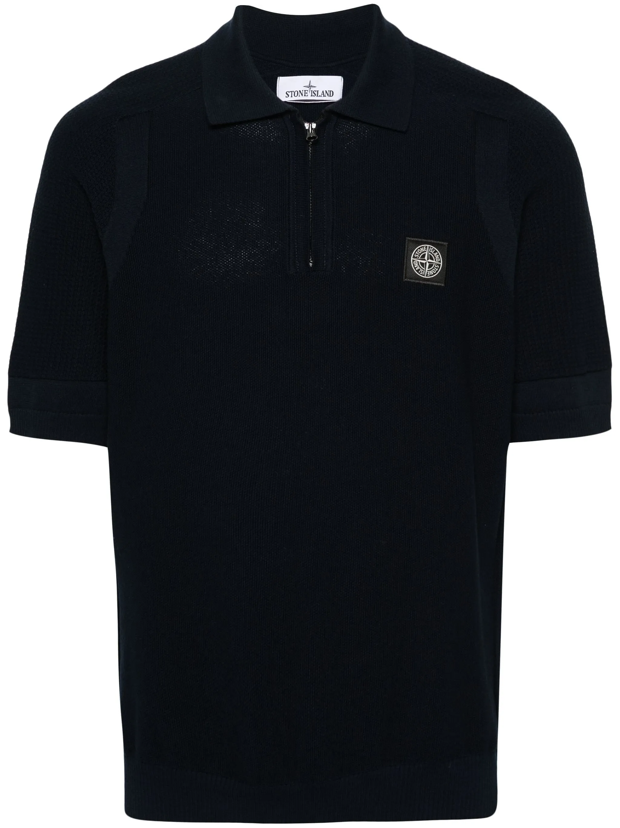 COMPASS-PATCH COLLAR POLO SHIRT