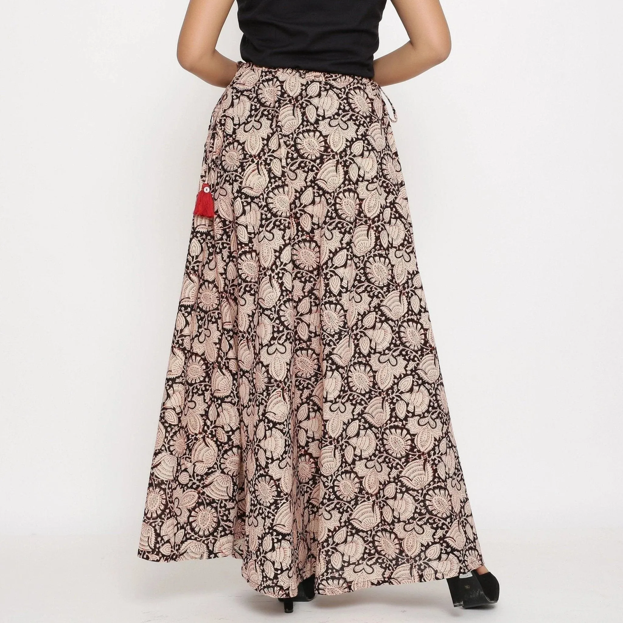 Convertible Block Print 3-Way Beige Cotton Skirt Dress