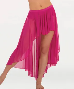 Convertible Long Side-To-Front Chiffon Skirt - WOMENS