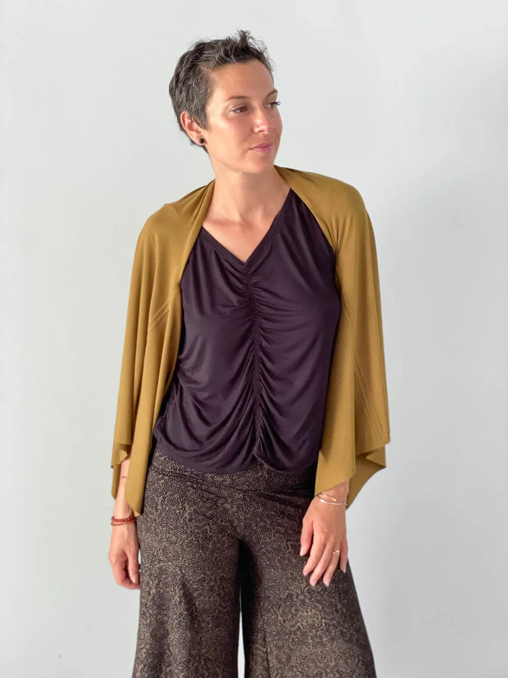 Convertible Wing Shrug Tunic