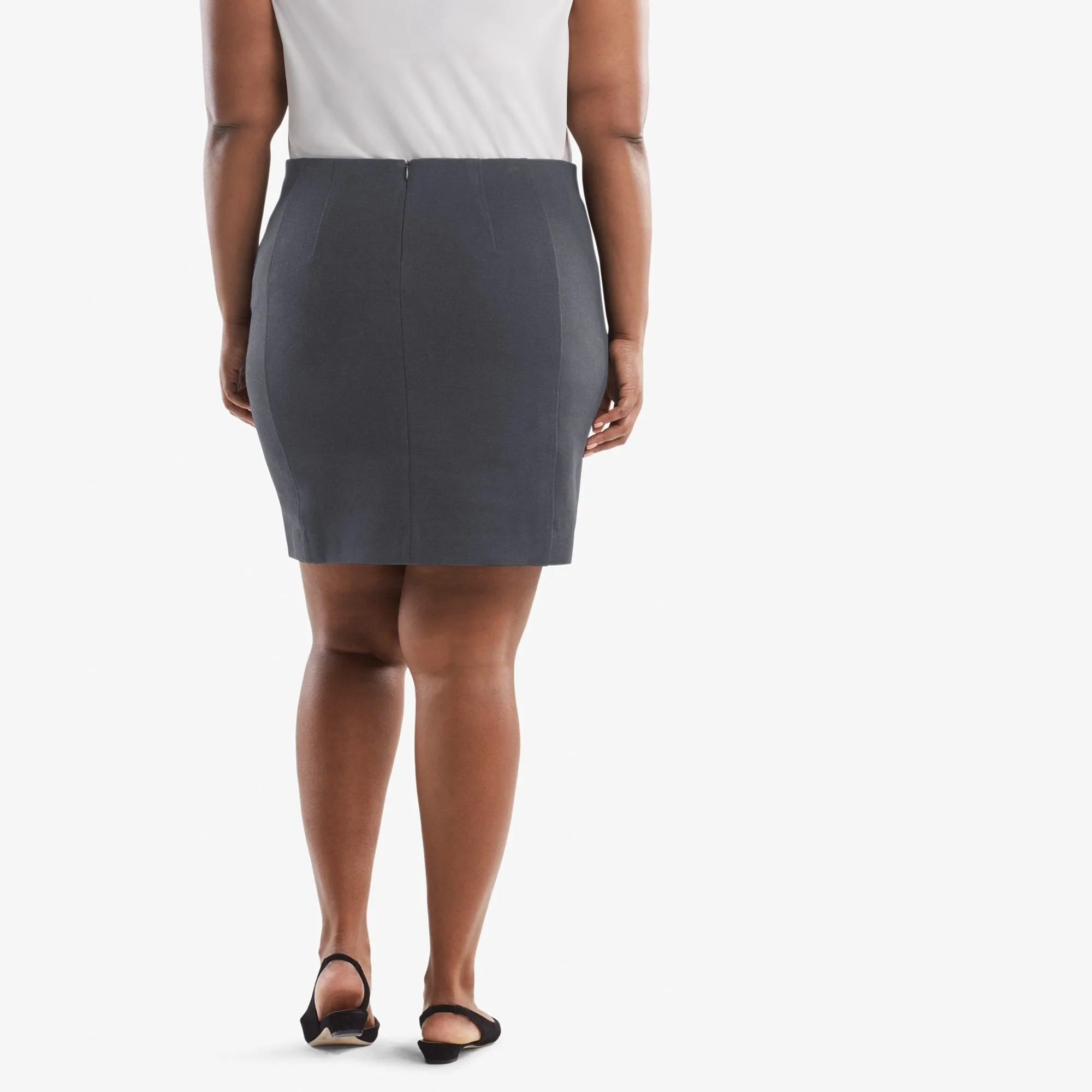 Crosby Skirt - Textured Ponte :: Charcoal