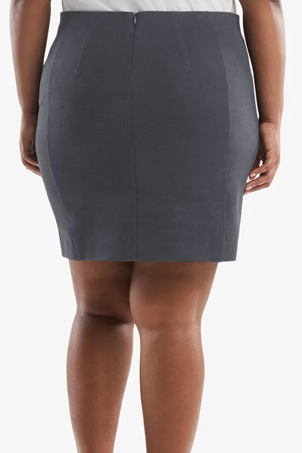 Crosby Skirt - Textured Ponte :: Charcoal