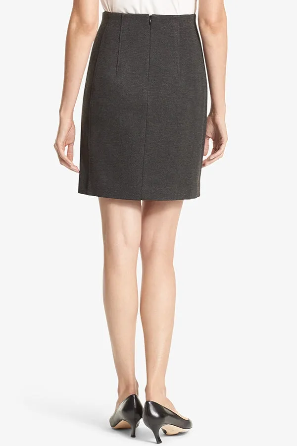 Crosby Skirt - Textured Ponte :: Charcoal