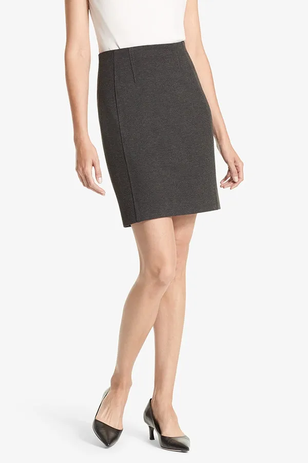 Crosby Skirt - Textured Ponte :: Charcoal