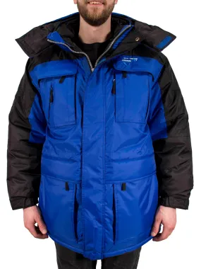 Freeze Defense Warm Men's 3in1 Winter Jacket Coat Parka & Vest (Medium, Blue)