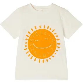 Girls White Sun Logo T-Shirt