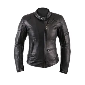 HELSTONS KS70 WOMENS LEATHER MOTORCYCLE JACKET - SOFT BLACK