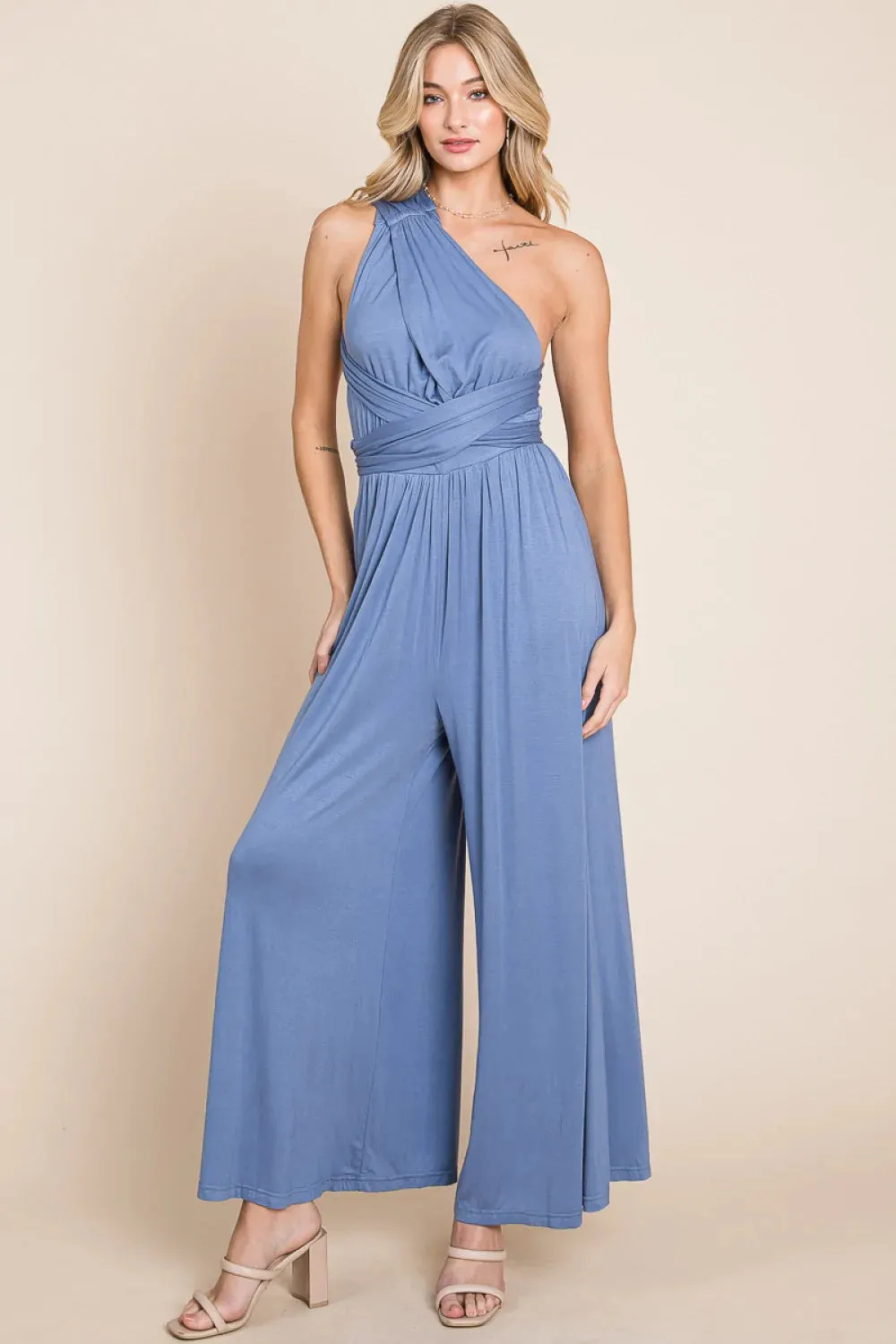 Inevitably Perfect Convertible Jumpsuit - Taupe