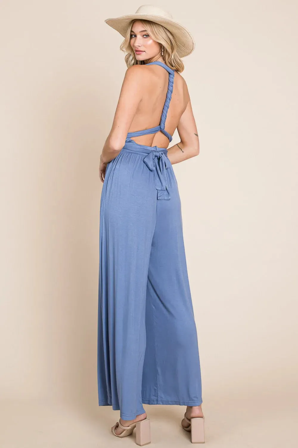 Inevitably Perfect Convertible Jumpsuit - Taupe