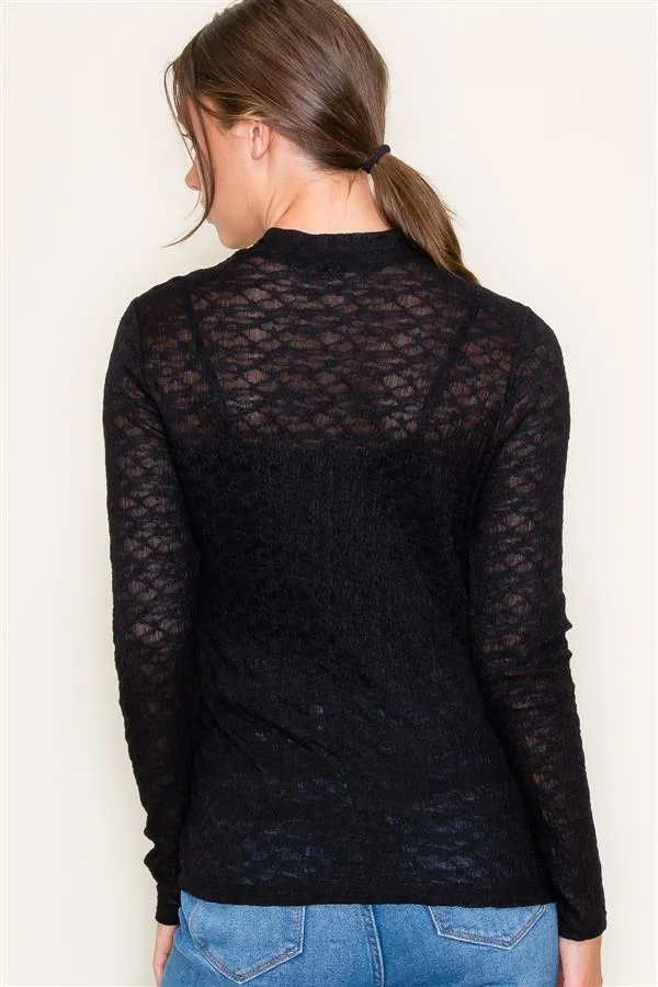 Lace Mock Tops - 2 Colors!