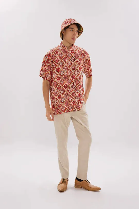 MANDARIN SHORT SLEEVE SHIRT