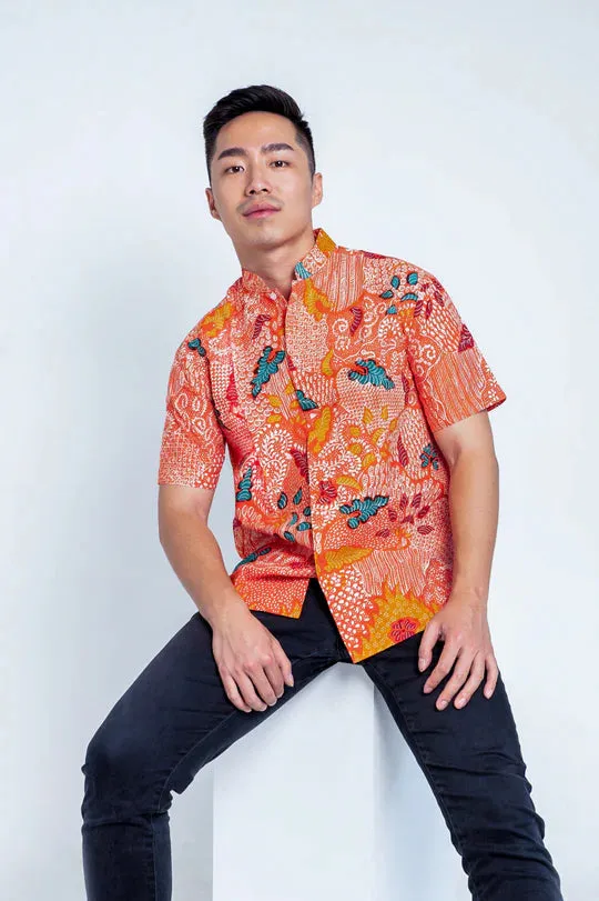 MANDARIN SHORT SLEEVE SHIRT