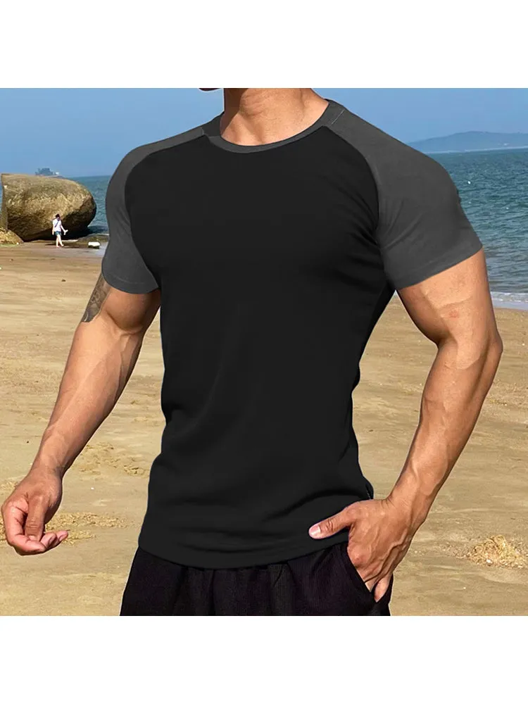 Men'S Raglan Sleeve Stretchy T-Shirts