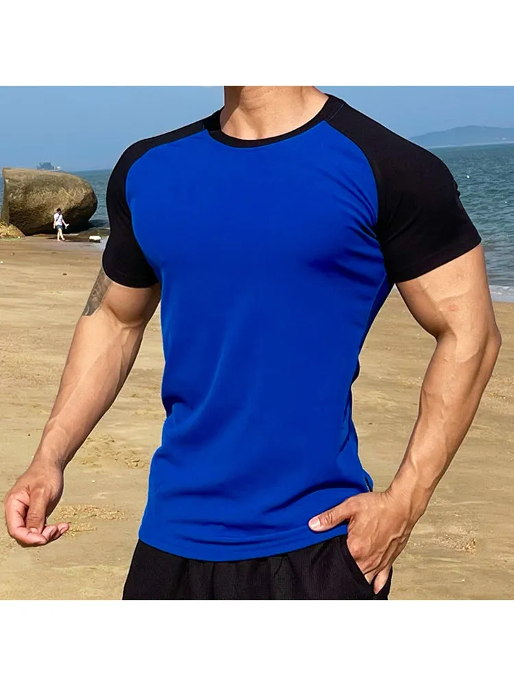 Men'S Raglan Sleeve Stretchy T-Shirts