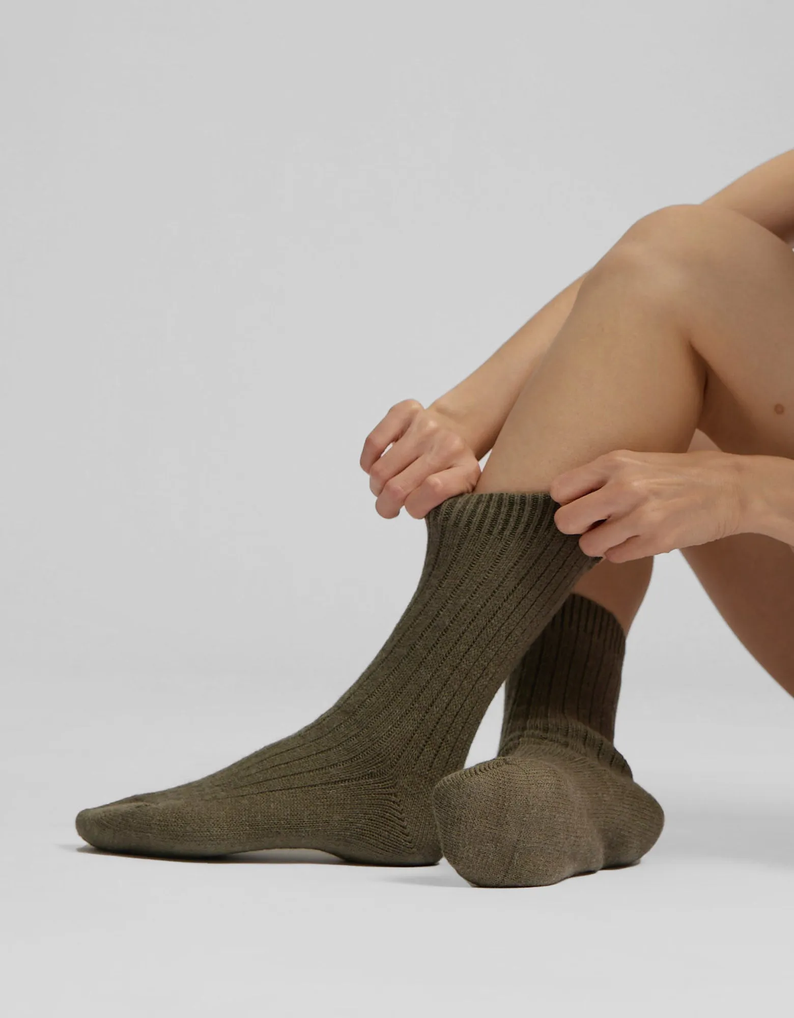 Merino Wool Blend Sock - Warm Taupe