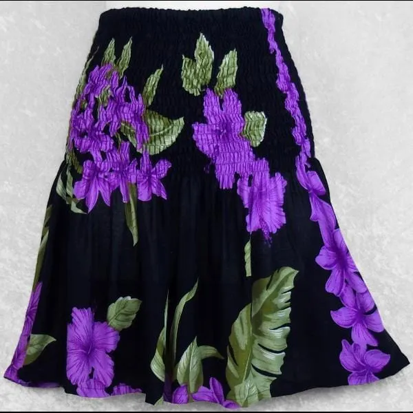 Orchid and Hibiscus Baby Doll Convertible Top/Skirt