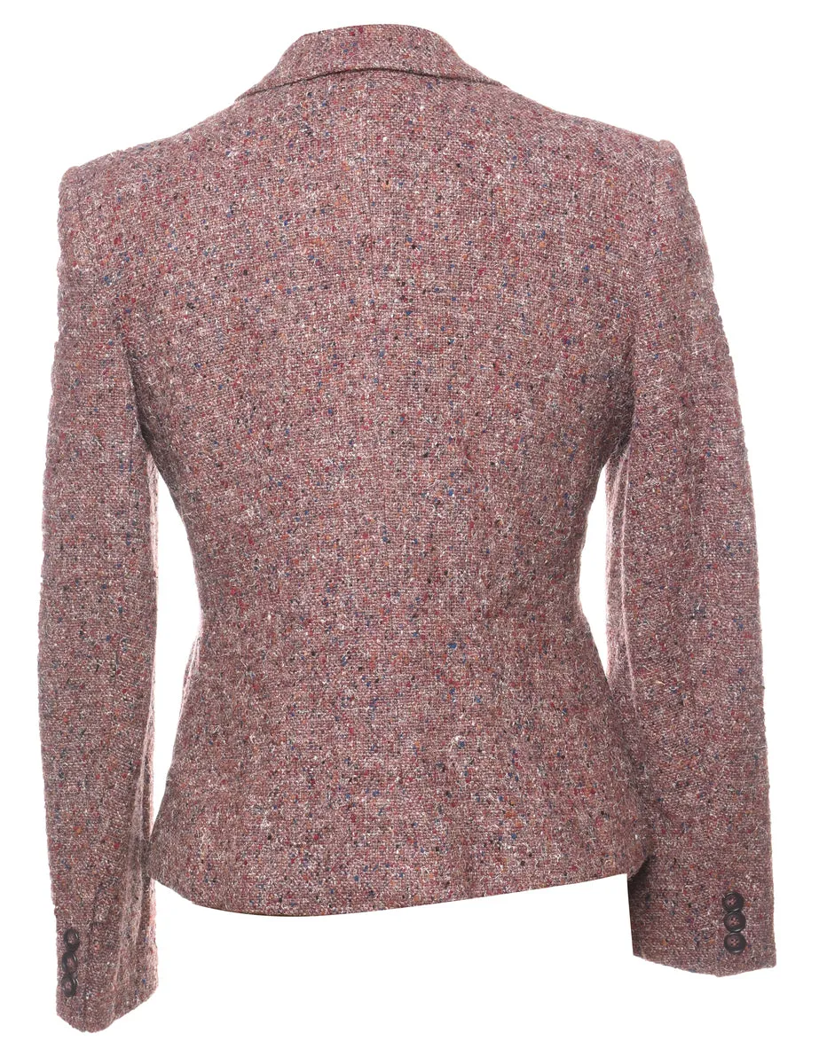 Plum Textured Wool Blazer - S