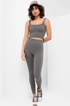 Seamless Textured Vest Dark Grey