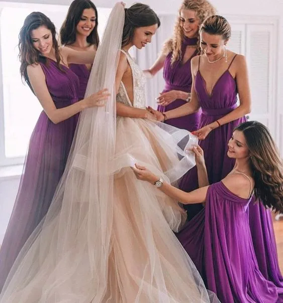 Sexy Mermaid Purple Bridesmaid Dresses Dresses