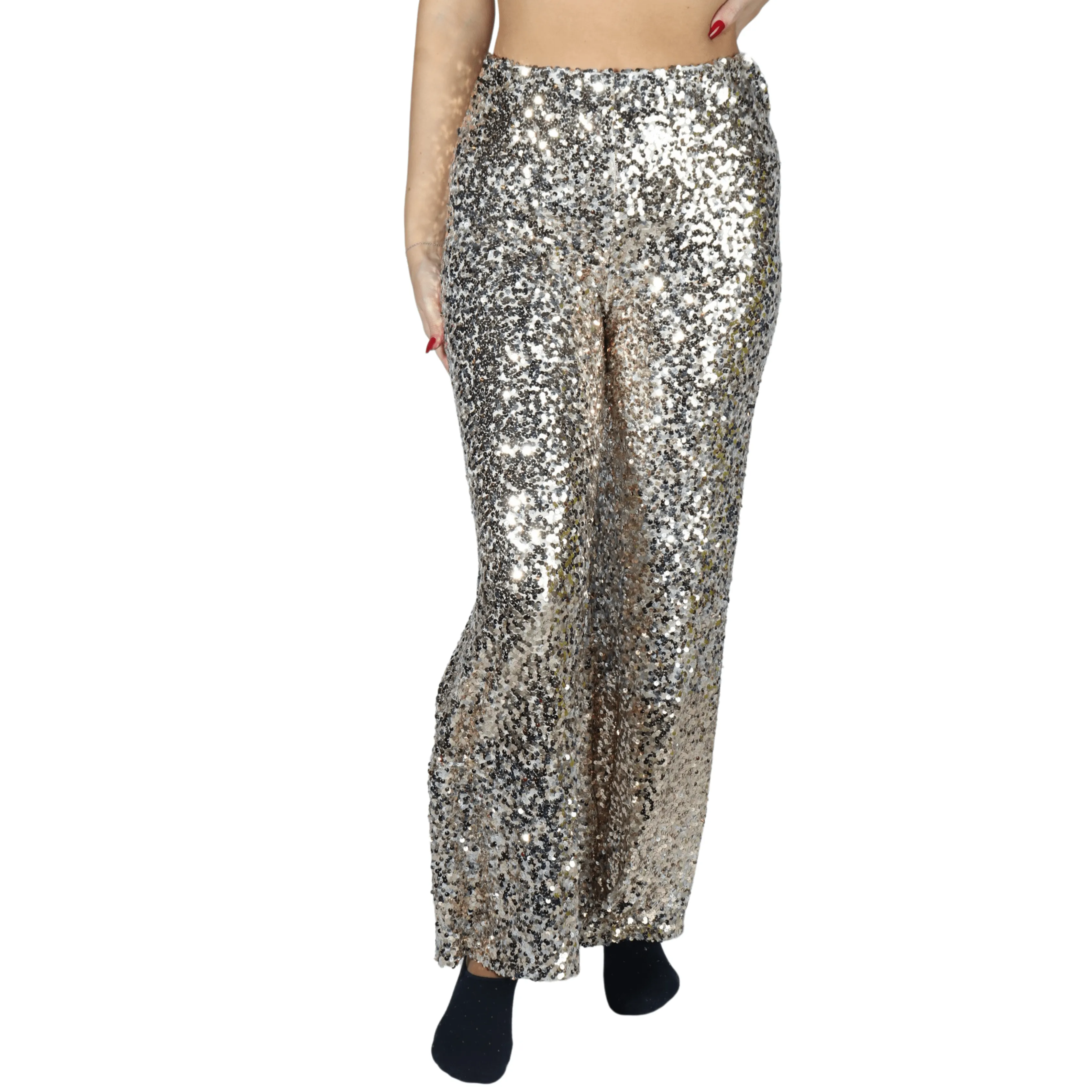 Sparkle slip on pants