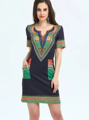 TastyHottie - Print Shirt Dresses Femme Vintage Mini Hippie