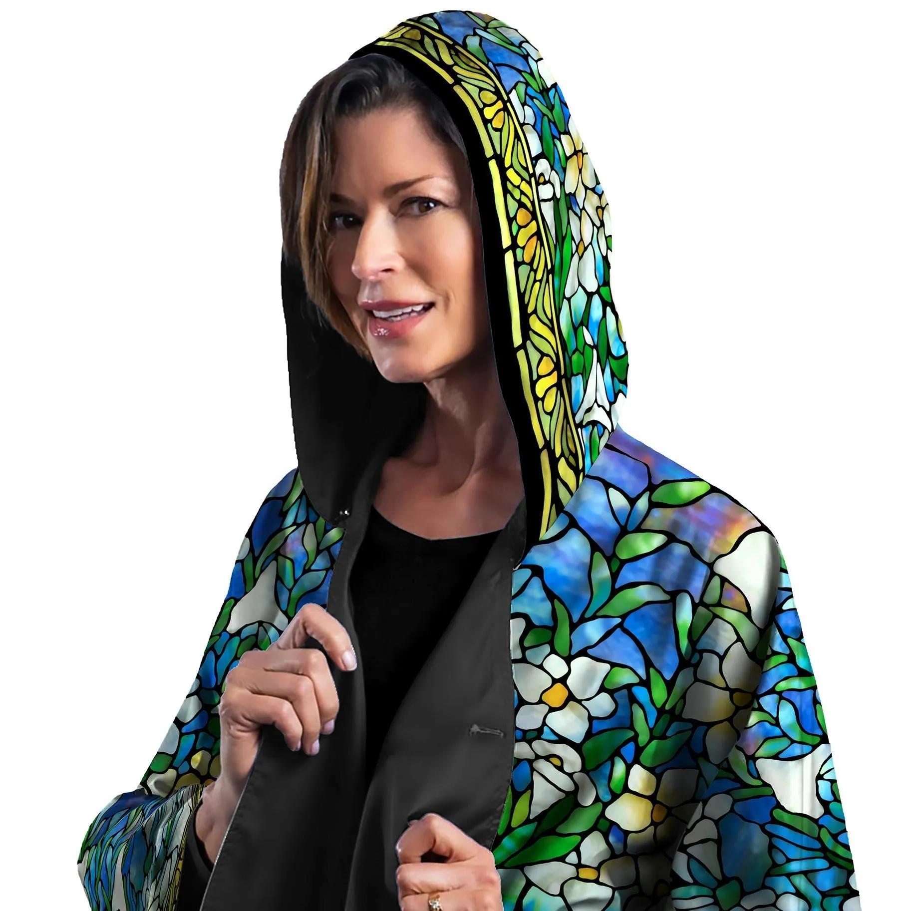 Tiffany Field of Lilies Womens Rain Cape - Rainproof Breathable Rain Poncho