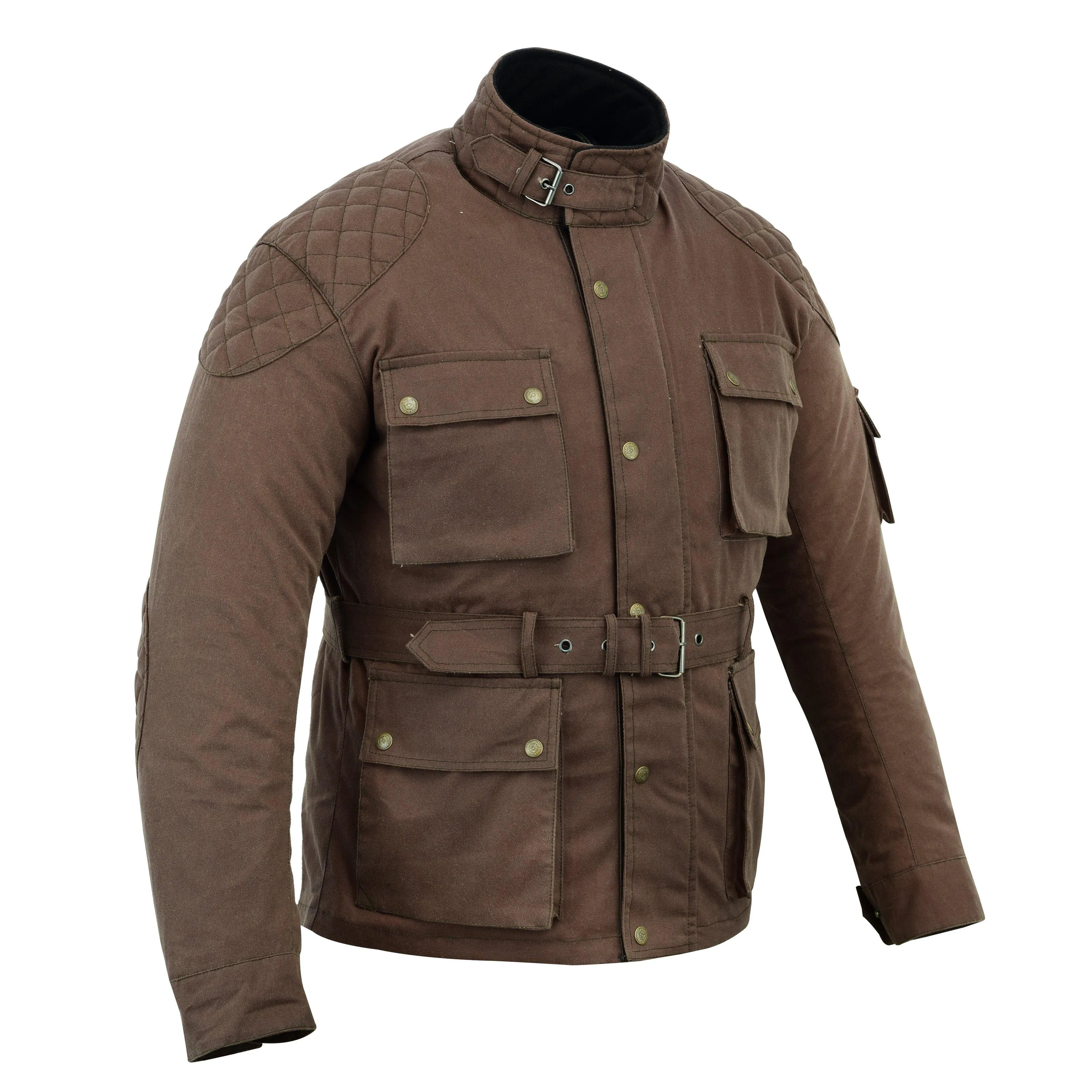 Warrior Gears Waxed Cotton Motorcycle Suit | 2 PC - Brown